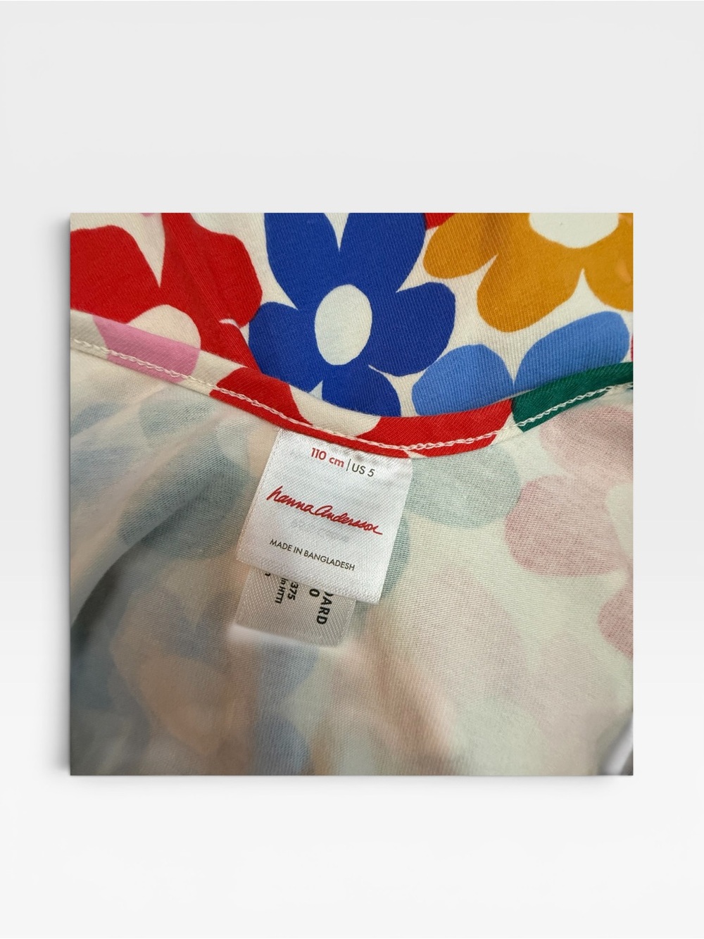 Hanna Andersson Multicolor Floral Top - Red, Blue, Yellow, Green, Pink - Picture 3 of 3